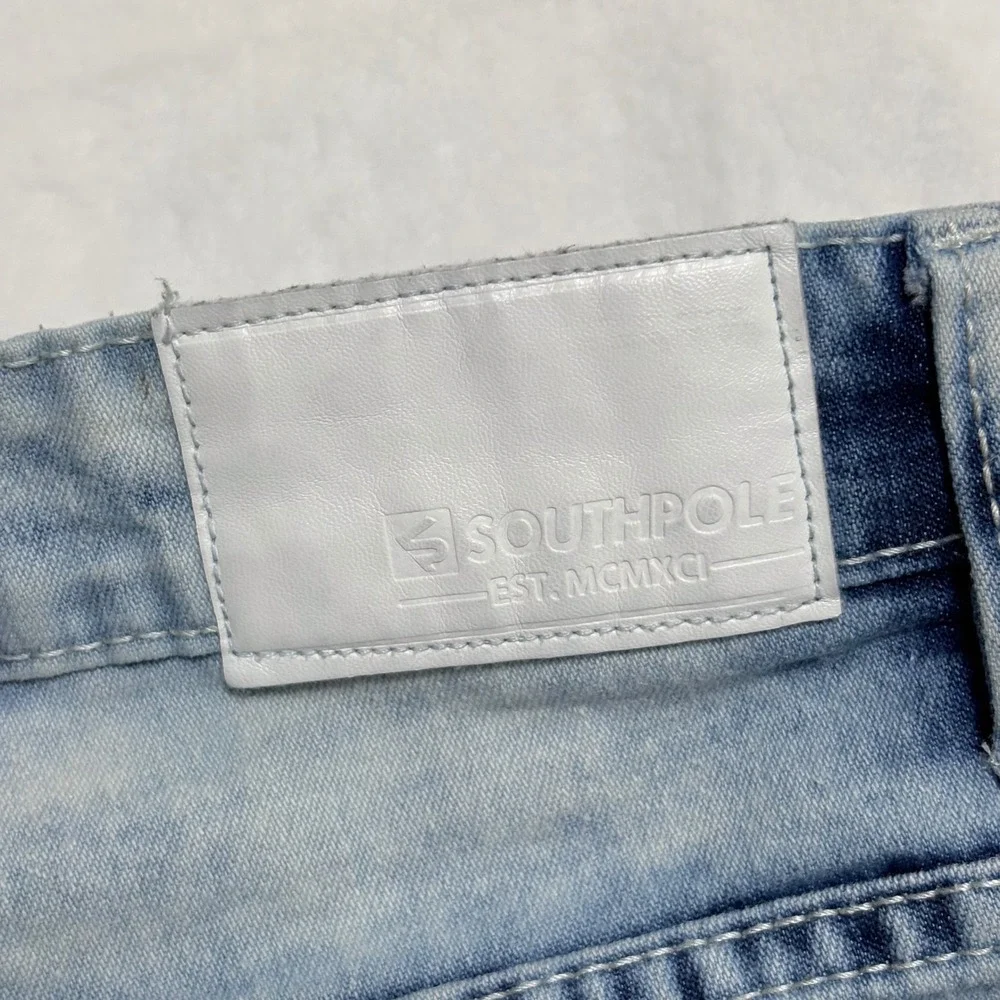 Southpole Jeans Mens‎ 36x30 Skinny Fit Moto Distressed Stretch Denim Y2K